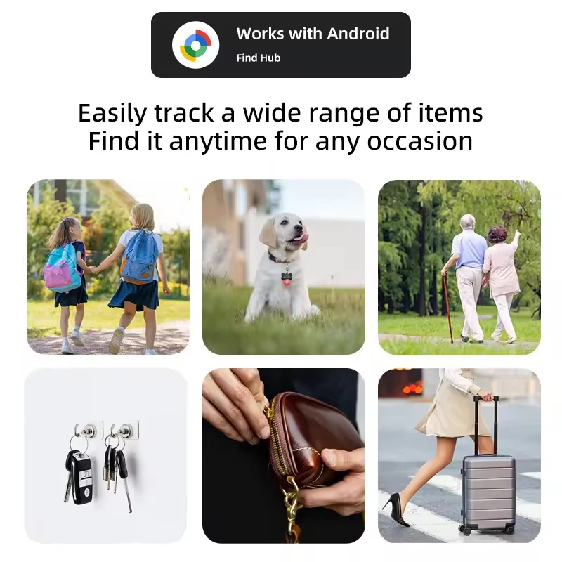 Goldenhour Android Tag Google Find Device Find Hub Smart Key Finder Locator Wallet Lugggae Item Pet GPS Tracker