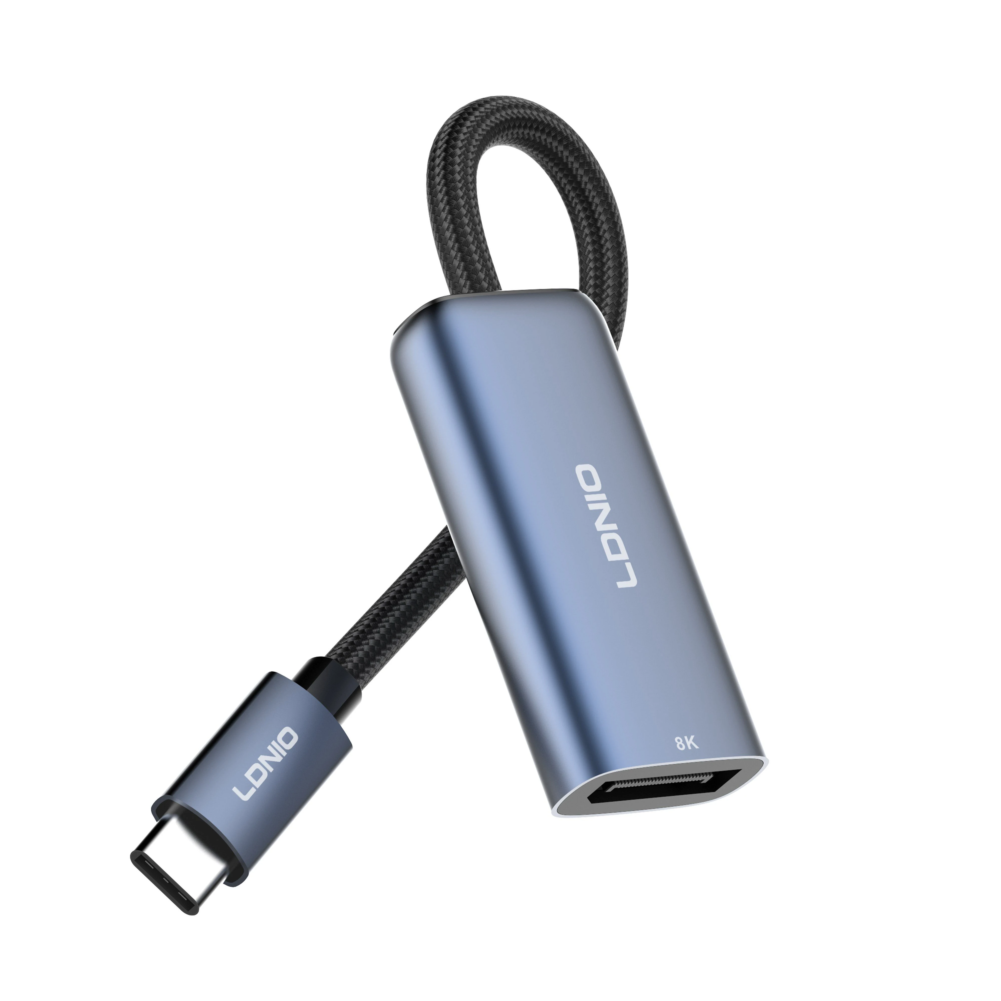 HD-13c Type-C to Display Port Adapter USB-C Male to Dp Female 8K 60Hz Video Converter Aluminum Housing Hub