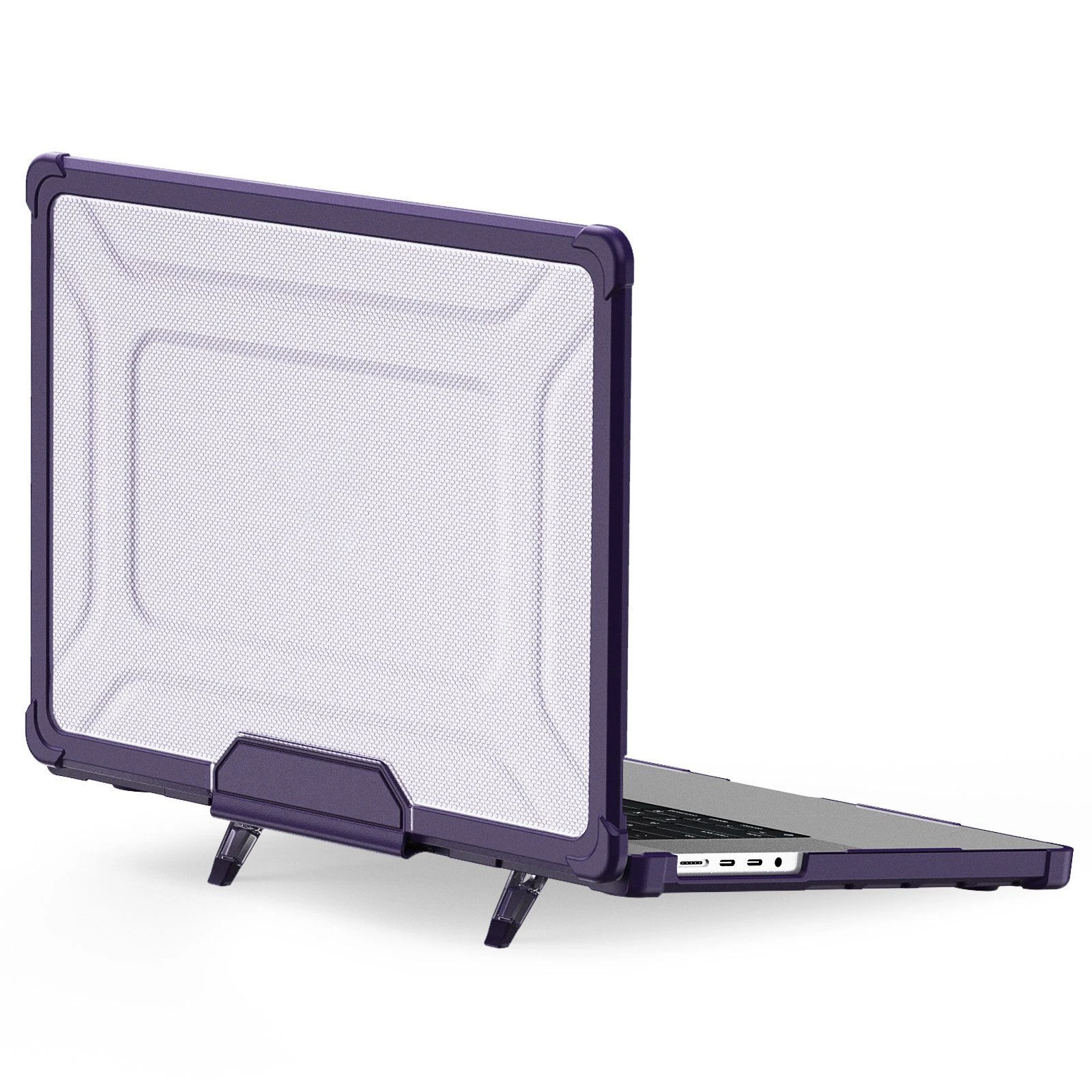 Heat Dissipation Anti-Scratch One-Piece Protective Laptop Cover with Kickstand for MacBook PRO 16 M5