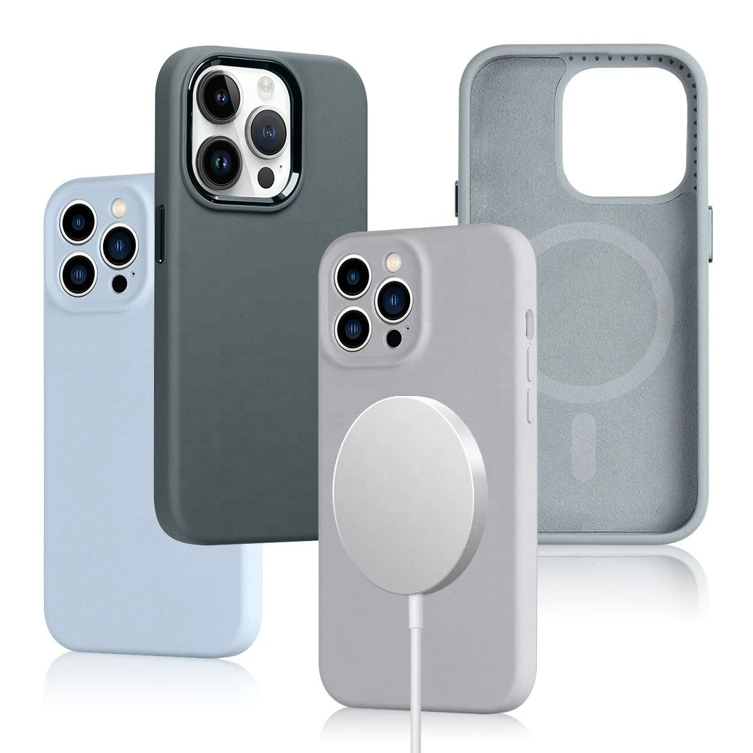 High Quality Animation Wireless Fast Charging Original Liquid PC Phone Cover for Apple iPhone 15 14 Silicone Case with Magsafe Mobile Phone Cases