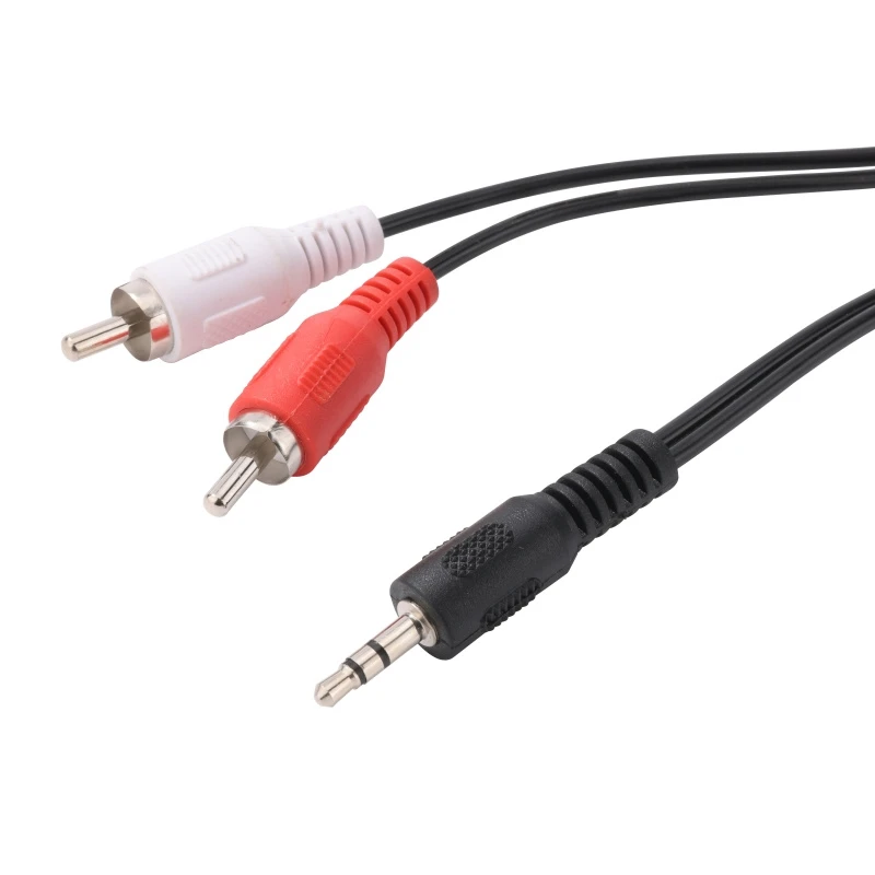 High-Quality Audio Cable Jack to RCA Video Connector for Home Use