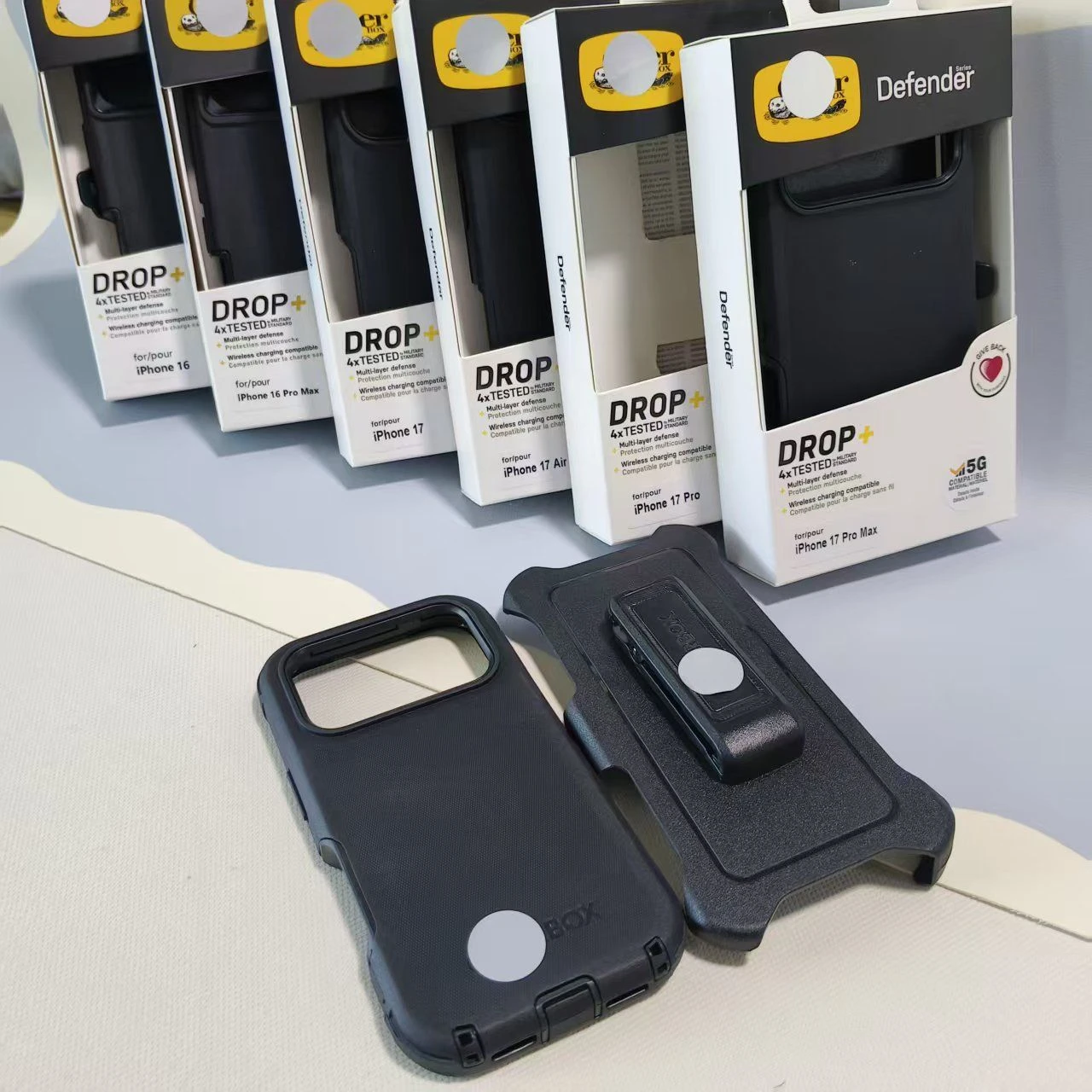 High-Quality Phone Case for All iPhone 17 16 15 14 13 Series 3-Proof Phone Case Water-Resistant Dustproof Shockproof with Matte Back Clip (iPhone 17 PRO)