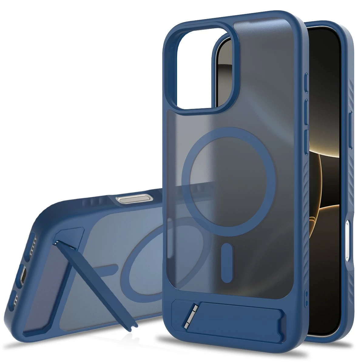 Highly Transparent Magnetic Bracket Mobile Phone Case for iPhone 16 PRO Max