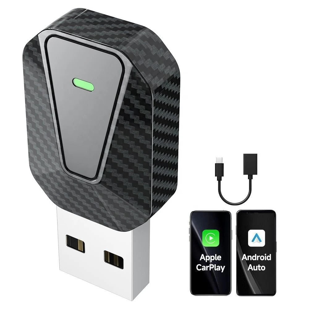 Hot Sales Auto Connect 2-in-1 Convert Wires to Wireless Carplay Android Adapter for Universal Car Play