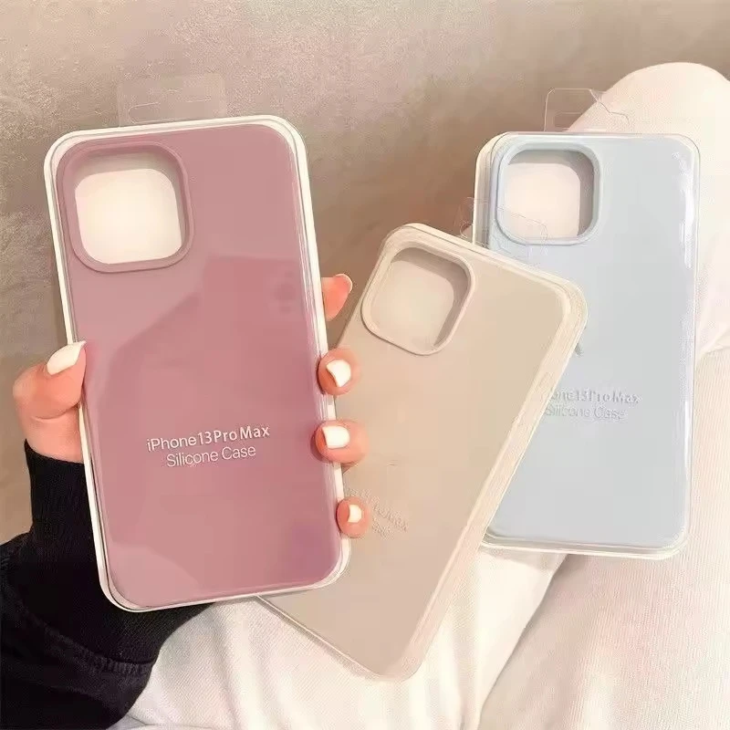 Hot Selling Customized Logo for Apple iPhone 17 16 15 14 13 12 11 PRO Max Silicone Case Back Shell Liquid Silicone Cover Mobile Phone Case