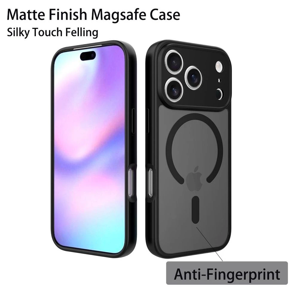 Hybrid Cell Phone Accessories Anti-Fingerprint Matte Mobile Phone Case for Iphon 13 14 15 16 17 PRO Max