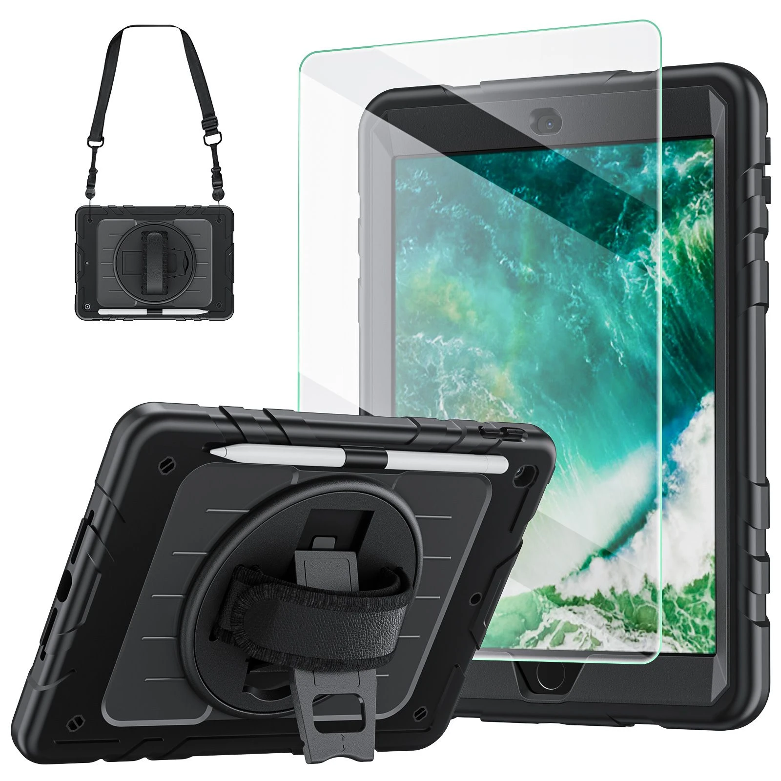 Hybrid Tablet Case with Hand Strap and Shoulder Strap Tablet Case for iPad Mini6 8.3 2021