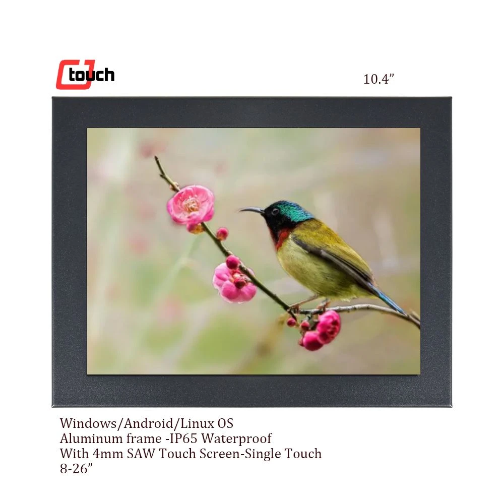 Industrial PC 10.4 Inch Flat Touch Screen Monitor Water Proof Vandalproof LCD Display Computer-Products Dongguan Cjtouch