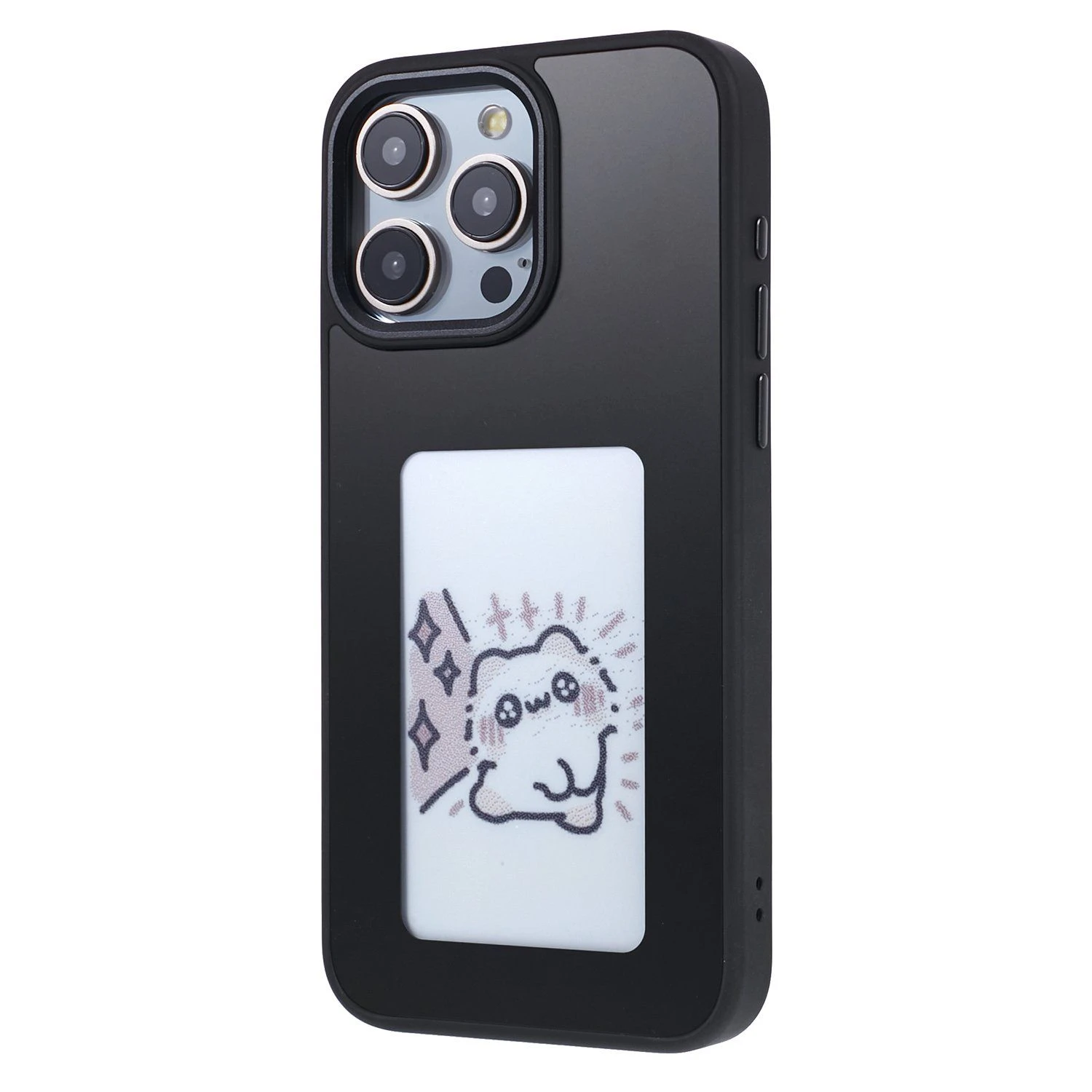 Inkzone for iPhone 15 PRO Phone Case PC+TPU 4-Color Ink Screen DIY Smart Display Customized Phone Cover