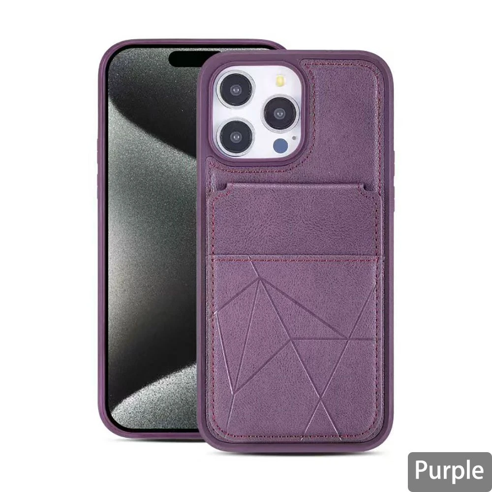 Iphon 8 Colors Wallet Card Holder with Stand 2-in-1 Design Leather Smartphone Case for IP11-17 Series
