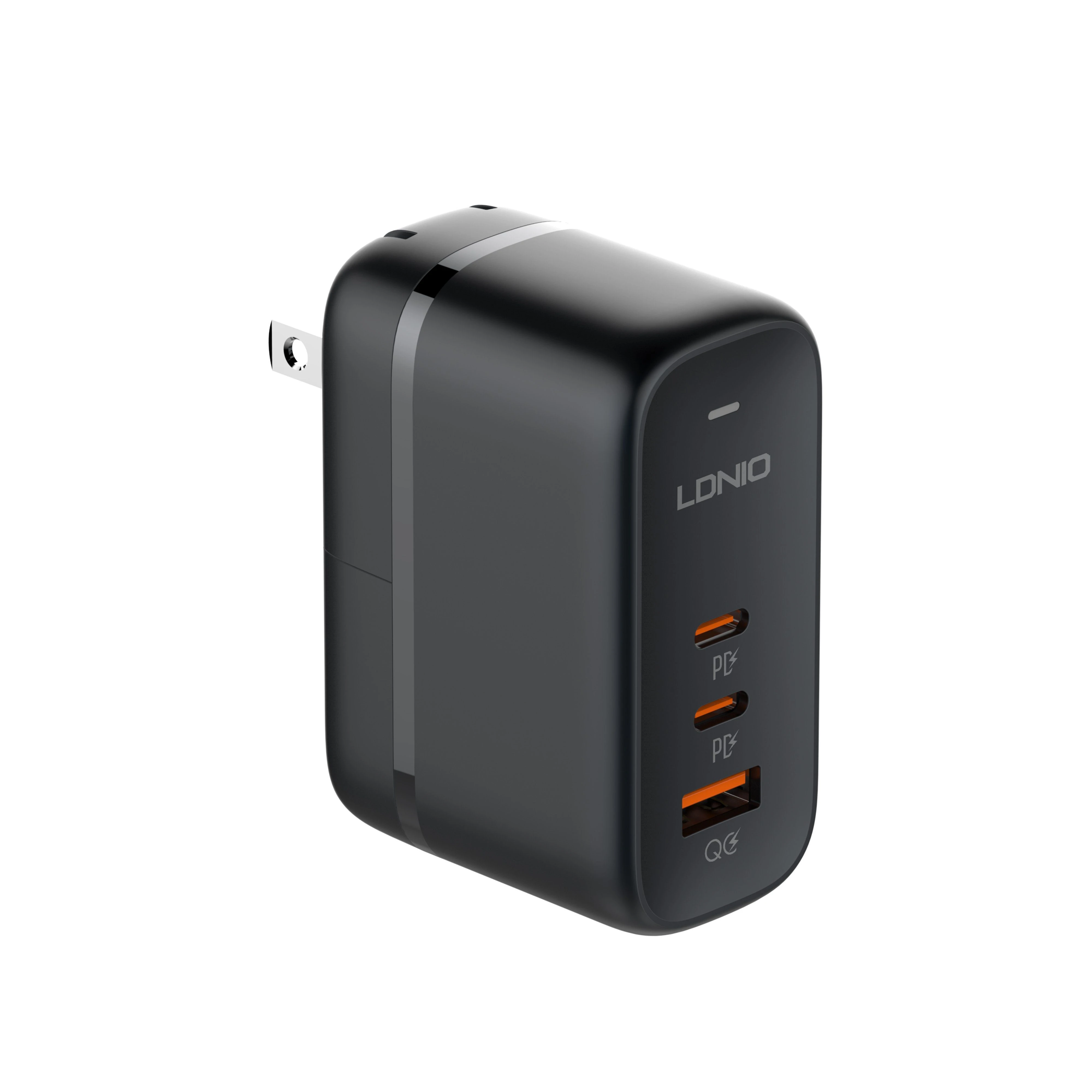 Ldnio Q366 Pd 65W Multi-Ports USB-C / Type-C Travel USB Charger Universal Interchangeable Plug Charger Type C Cable Mobile Phone Charger for iPhone 15 16 17