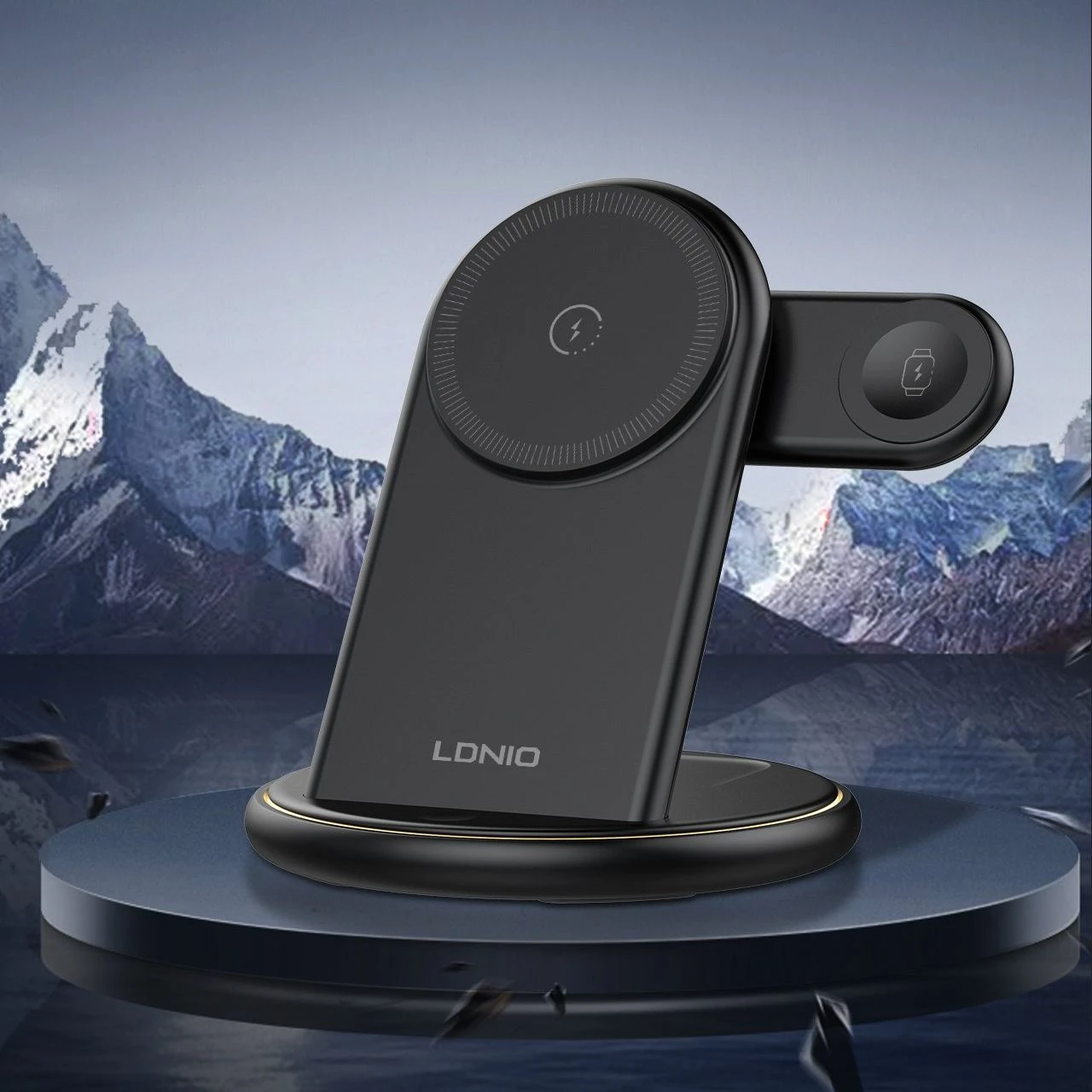 Ldnio Wireless Charger 5 in 1 Charging Station Foldable Adjustable Phone Charger Dock for Watch