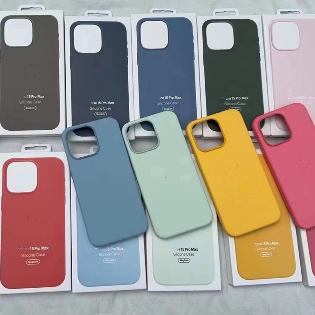 Liquid Silicone Phone Case with Soft Microfiber Lining for 11 12 13 14 15 16 PRO Max
