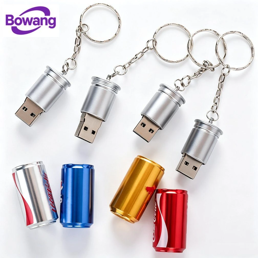 Low MOQ Advertising Gift OEM ODM Branded Custom Tin Can USB Flash Memory Pen Drive Disk