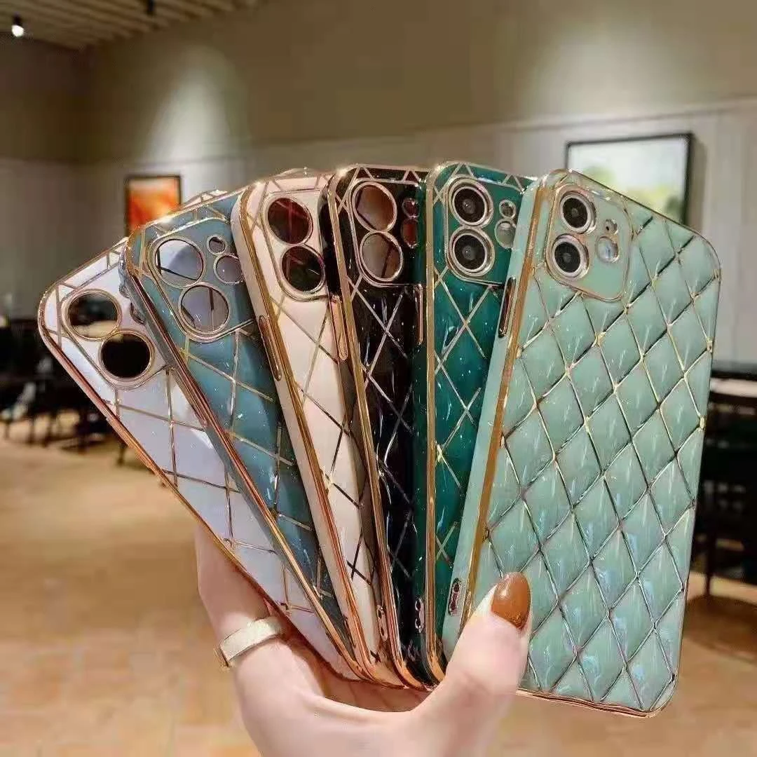 Luxury Diamond Bling Plating Soft Silicon Phone Case for Apple iPhone 13 Mini PRO Max