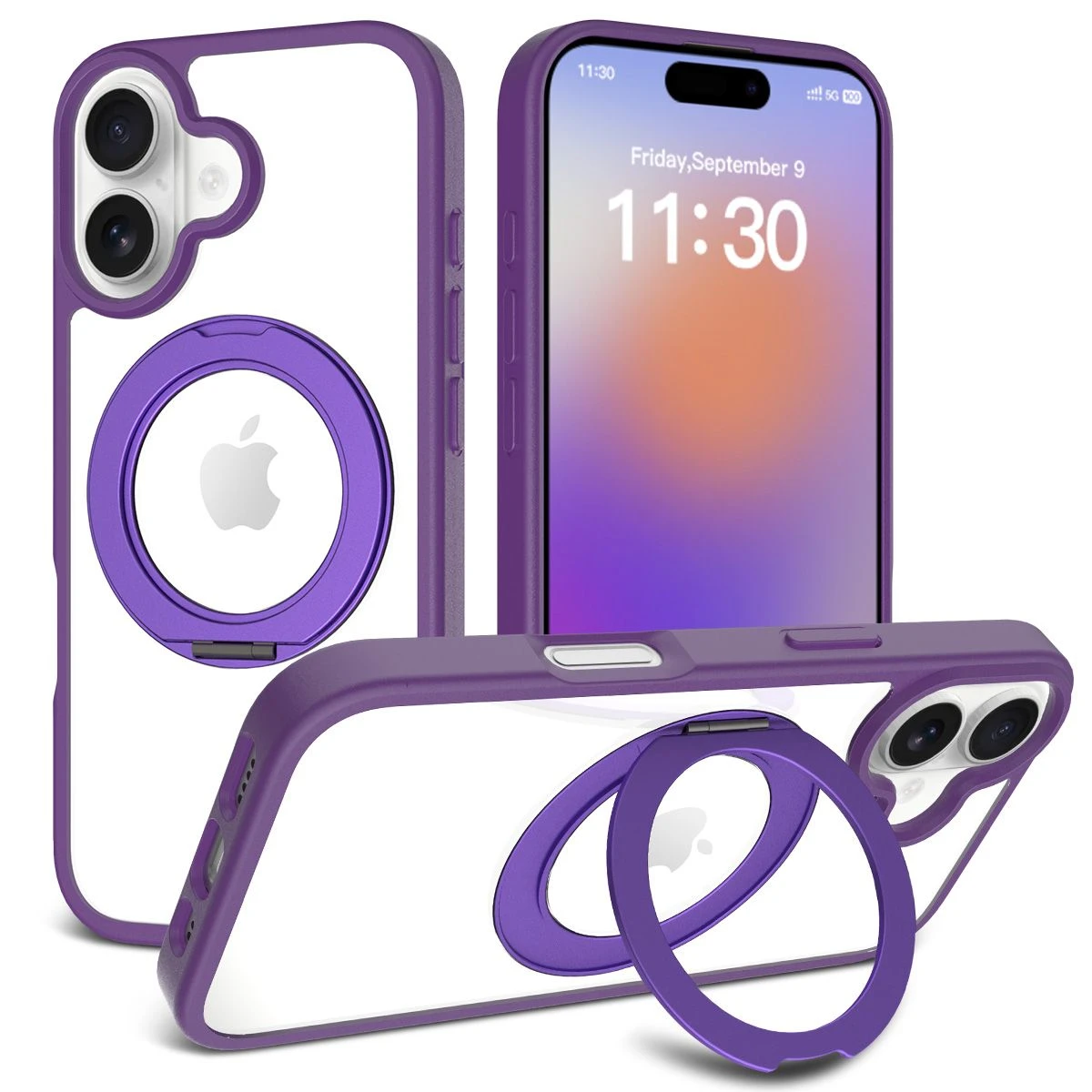 Luxury Magnetic for 360 Rotating Magsafe Wireless Charging Cell Phone Case Silicone Case Case for iPhone 17