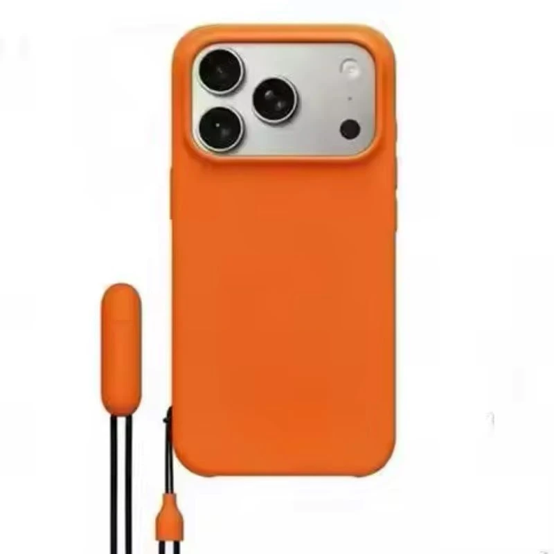 Luxury Magsafe Magnetic Charging Silicone Phone Case for iPhone 17 PRO Max with Phone Lanyard&Ai Button