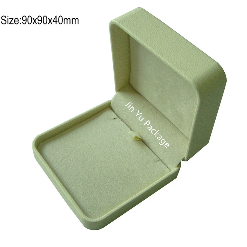 Luxury Retro Cream Leathette Gift Jewelry Packaging Boxes with Custom Logo