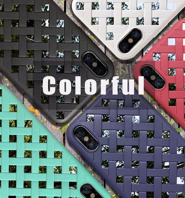 Luxury Ultra Thin Weaving Grid Case for iPhone X