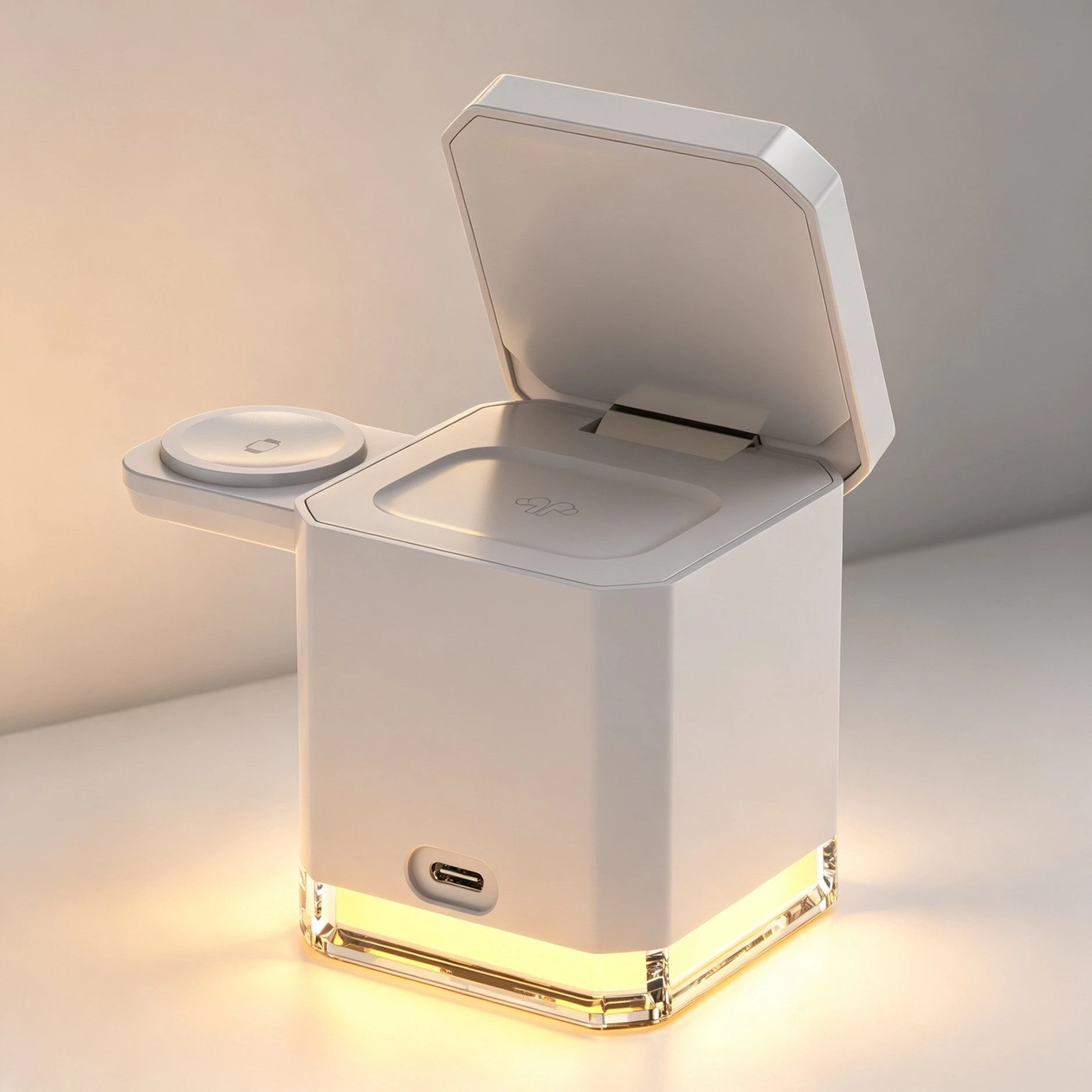 Magnetic 15W Foldable Stand Four-in-One Wireless Charger for Devices Cell Phone Charger