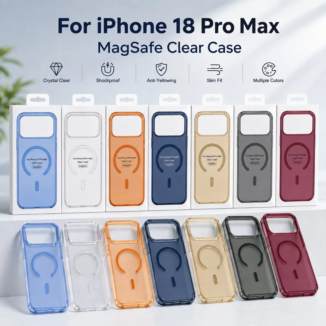 Magnetic Mobile Phone Basic Case for iPhone 16 17 18 OEM Available