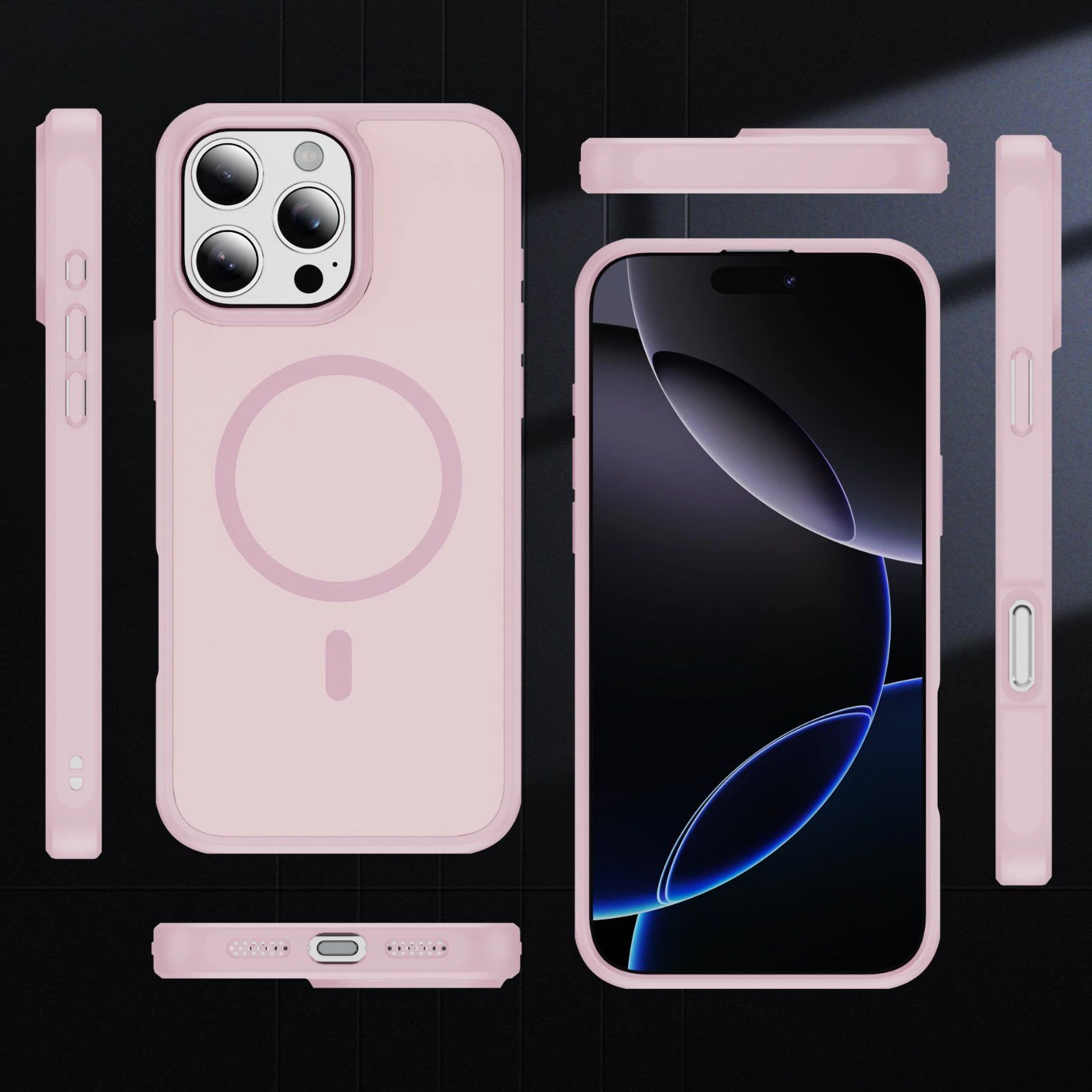 Magnetic Phone Holder Silicone Phone Cover Skin Friendly Material Phone Case for iPhone 16 16plus PRO PRO Max