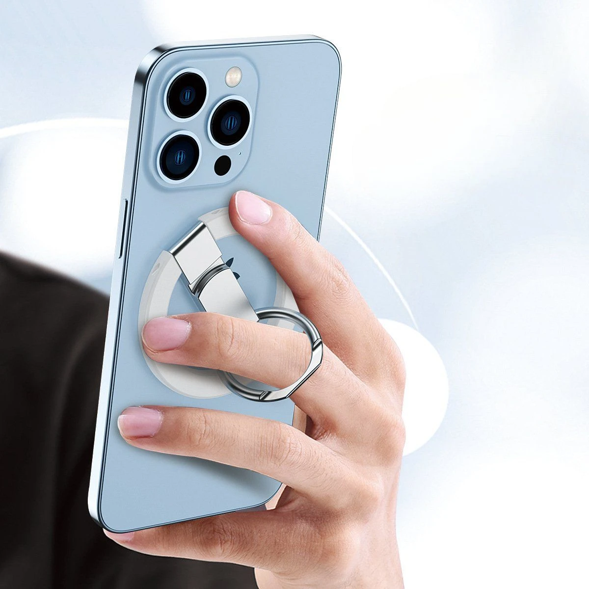 Magnetic Phone Ring Holder with Adjustable Stand for iPhone 17/16/15/14/13/12