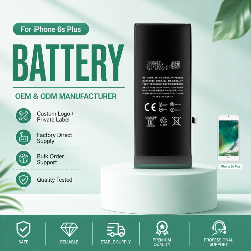 Manufacturer Supplier Cell Phone Battery Factory 0 Cycle Battery for iPhone 6s Plus 12 PRO Max Xs Max Se2
