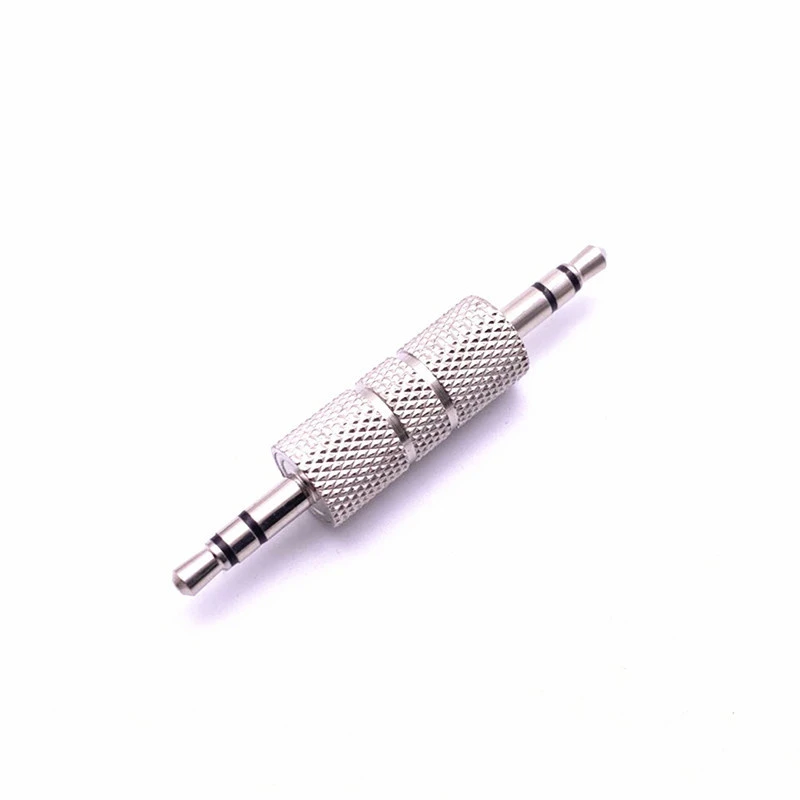 Metal 3.5mm Male-to-Male Adapter, 3.5mm Audio Coupler Plug, 3.5mm Straight Audio Connector