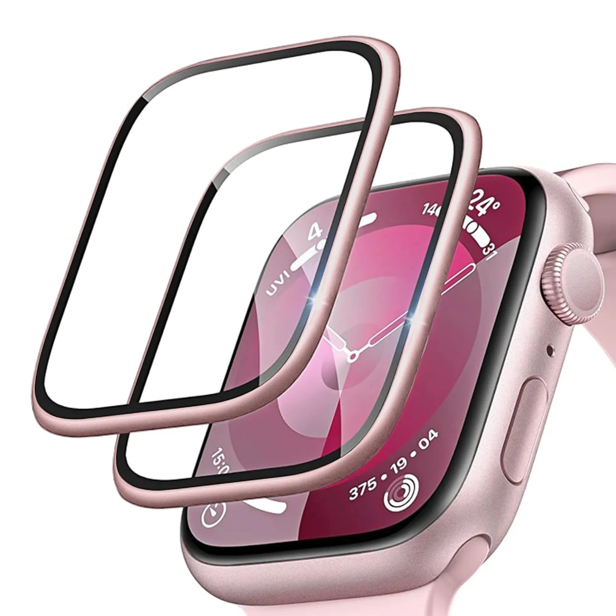Metal Aluminum Alloy Ultra Thin Anti-Scratch with Matel Frame Tempered Glass Screen Protector for Apple Watch Ultra 49mm