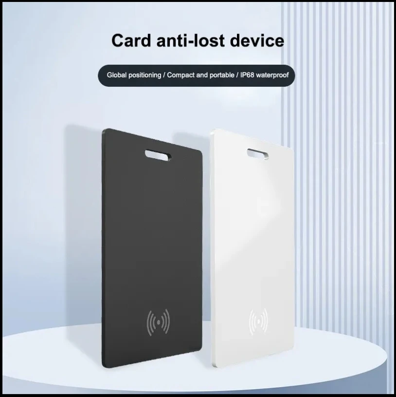 Mfi Certified Find My Card Waterproof Rechargeable GPS Tracker Card with Unlimited Range Anti-Lost Air Tags Card for Pets