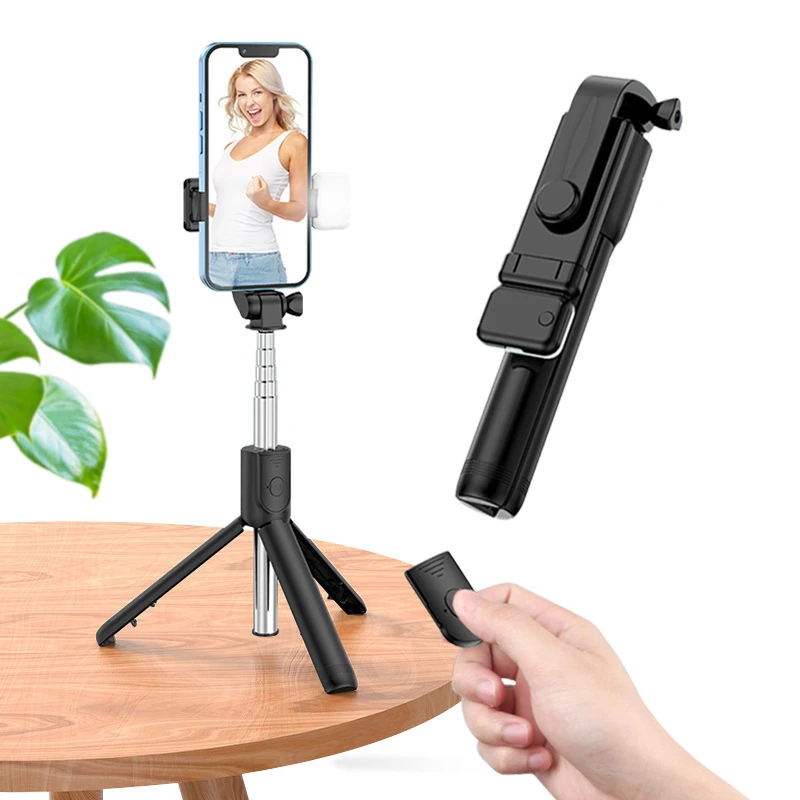 Mini Flexible Extendable Rotating Phone Stand Tripod Selfie Stick Tripod Live Vlog Video Camera Phone Holder with Remote