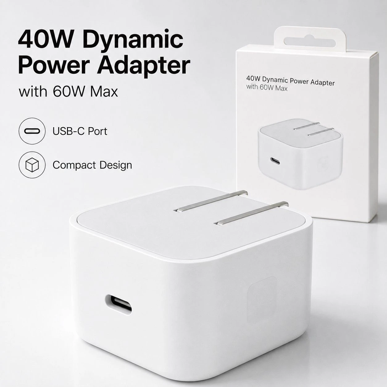Mobile Accessories 40W USB-C Wall Power Adapter Us Charger for iPhone 16 17 18 Series