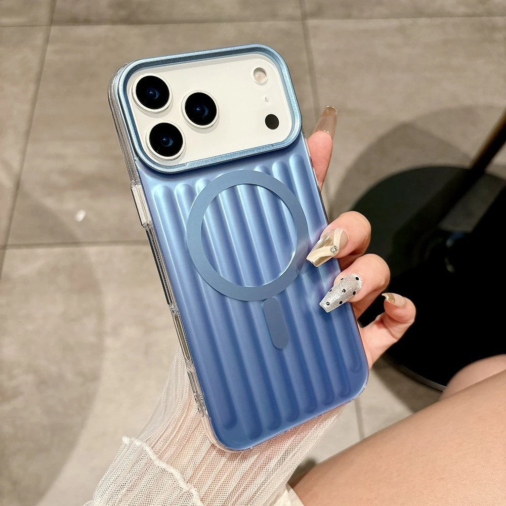 Mobile Accessories Premium IMD Corrugated Design Iphon 13 14 15 16 17 PRO Max Anti-Fingerprint Mobile Phone Case