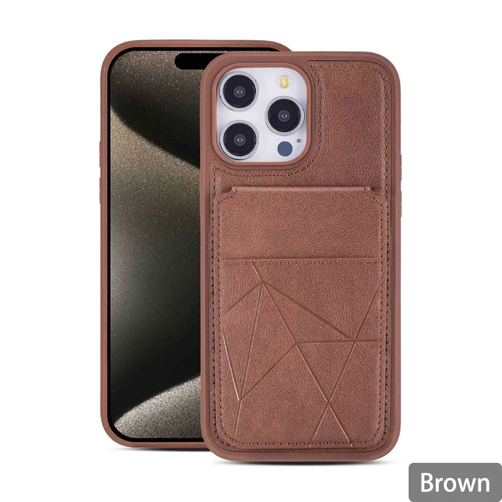 Mobile Accessories Wallet Card Holder with Stand 2-in-1 Design Leather Smartphone Case for IP11-17 Series