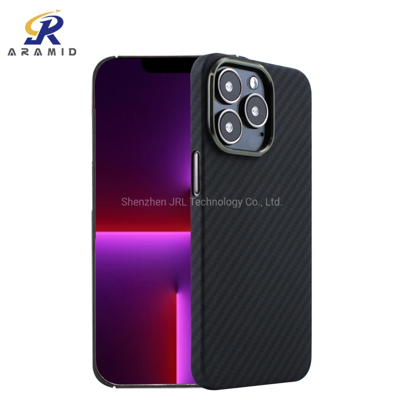 Mobile Phone Accessories Aramid Fiber Phone Cover for iPhone 13 PRO Max with Full Camera Protection Design