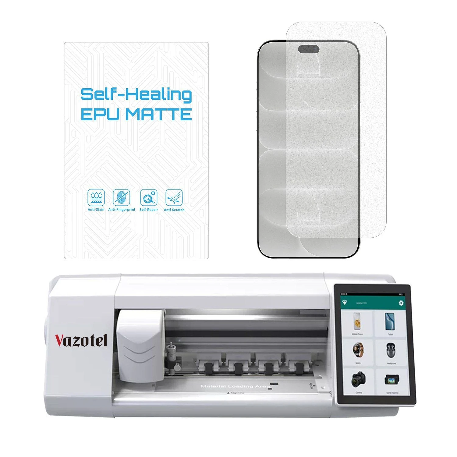 Most Popular Epu Matt HD Clear Anti Shock Self Healing Cutting Machine Film for All Different Brands Models
