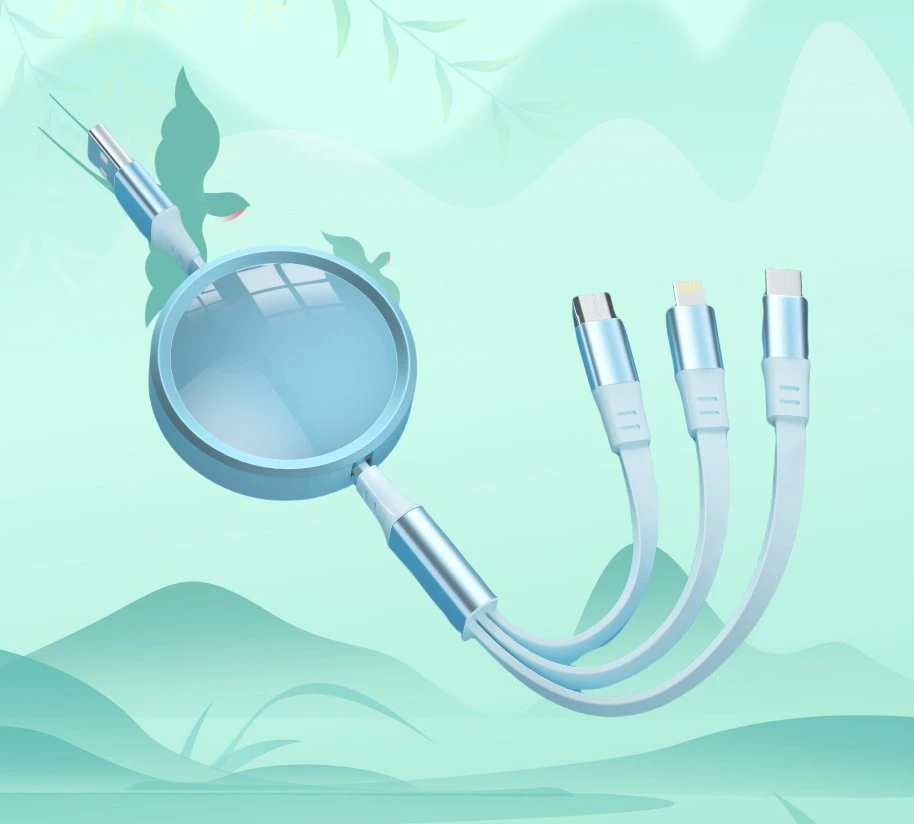 Multi USB Cable Retractable USB Cable Lightning 3 in 1 Cable Apple Christmas Gifts for Women Personalized New USB Type C Fast Charging Cable Long Leads