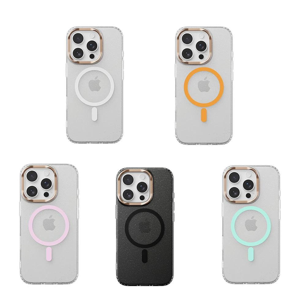 Multiple Colors Glitter Star Wireless Charging Transparent Ipone Cover IMD Technology Magnetic Mobile Phone Case for Ihone 13 14 15 16 PRO Max