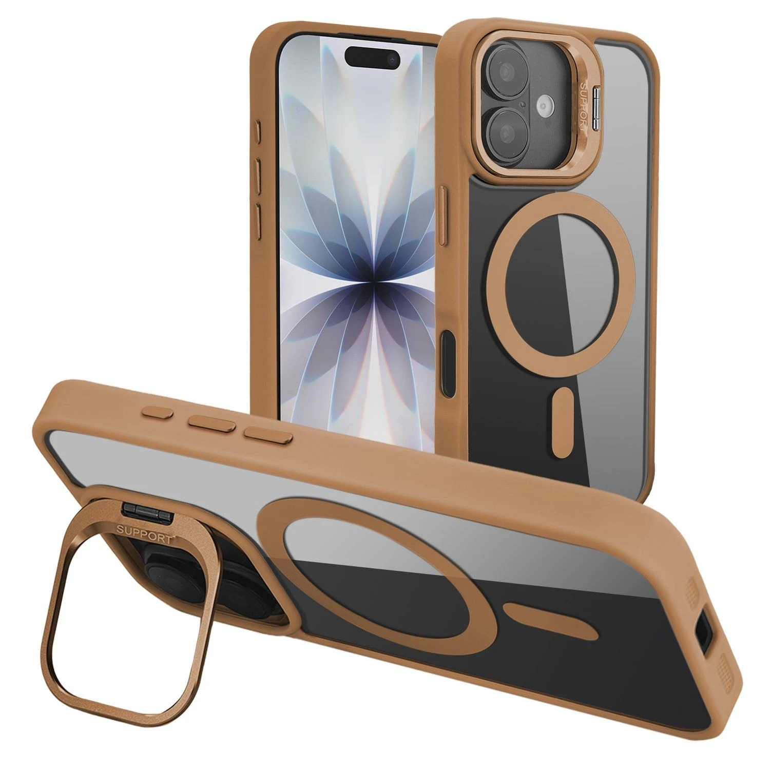 New Arrival Colorful Design PU Magsafe Mobile Phone Cover for iPhone 17 with Camera Protector