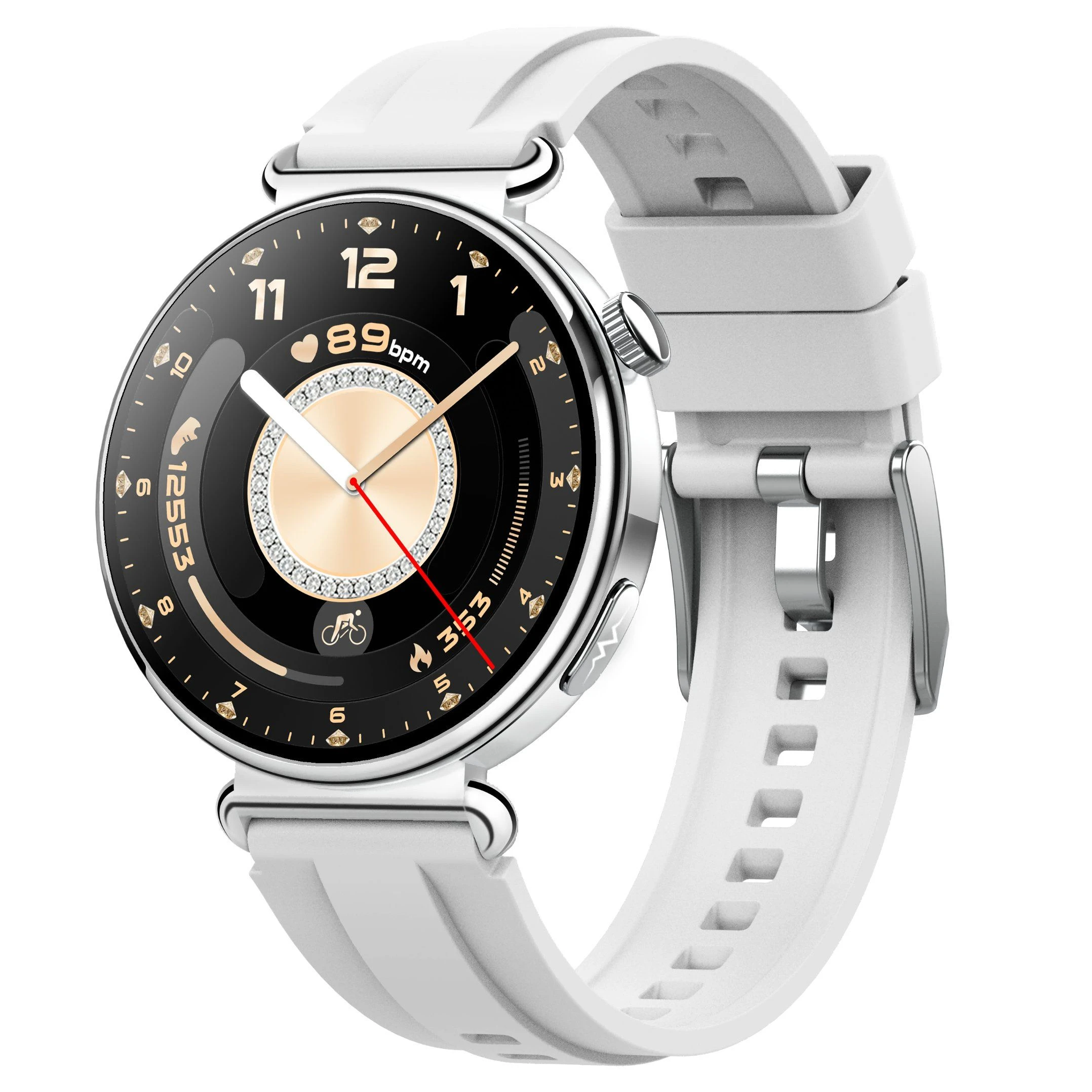 New Arrival ECG Heart Rate Monitoring Sos Women’s Health IP68 Waterproof 1.32 Inch Amoled Screen Smart Watch