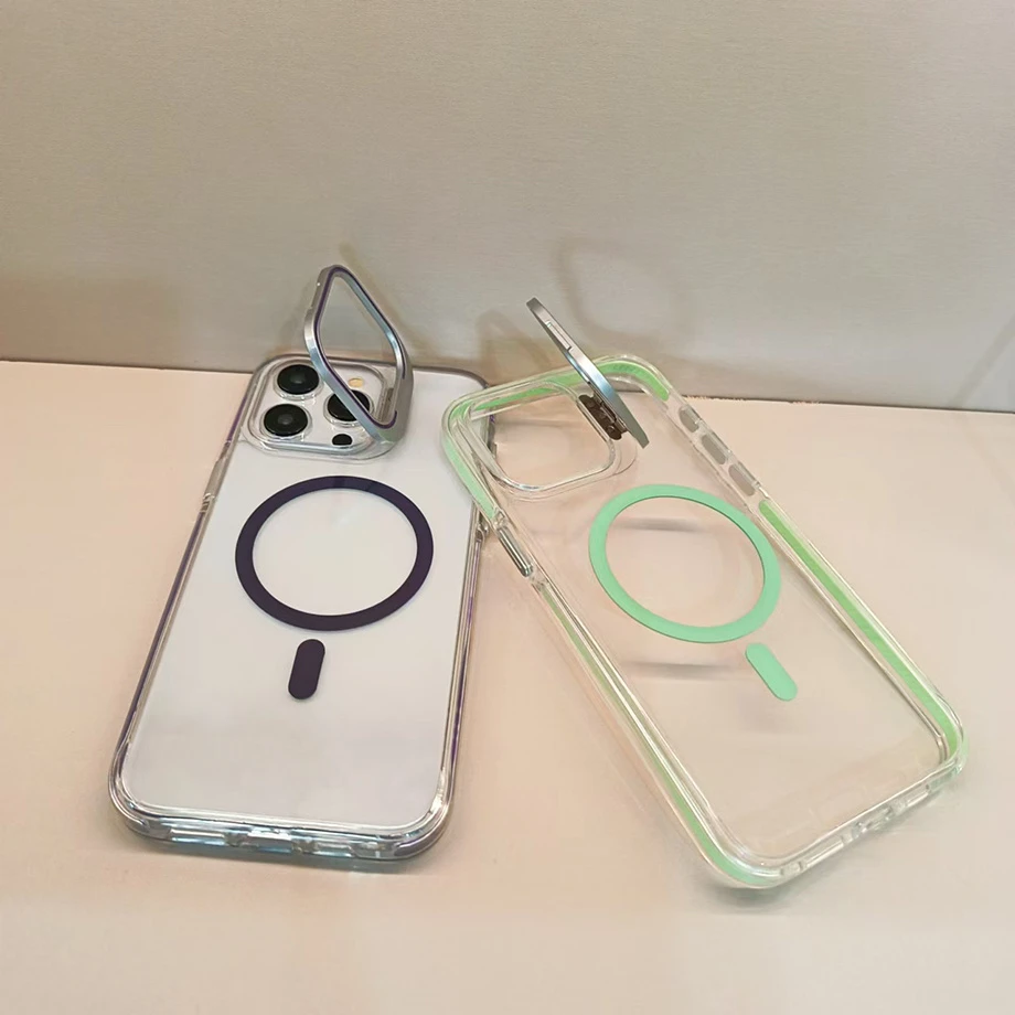 New Glitter Sparkle Crystal Clear Magnetic Phone Case for iPhone 14 PRO Max for iPhone 14 Plus