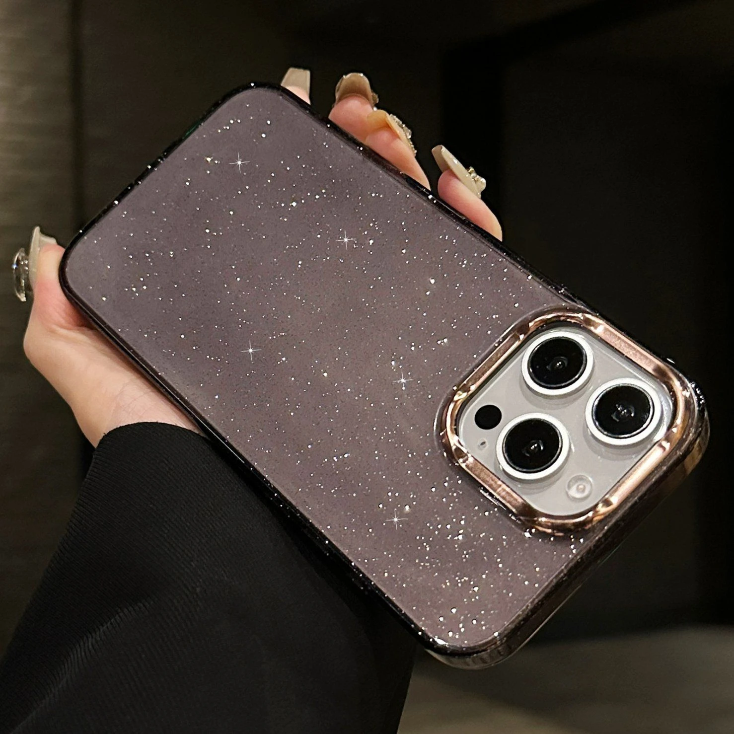 New Luxury Anti Dust Glitter Transparent Mobile Phone Case for iPhone 16 PRO iPhone 16 PRO Max
