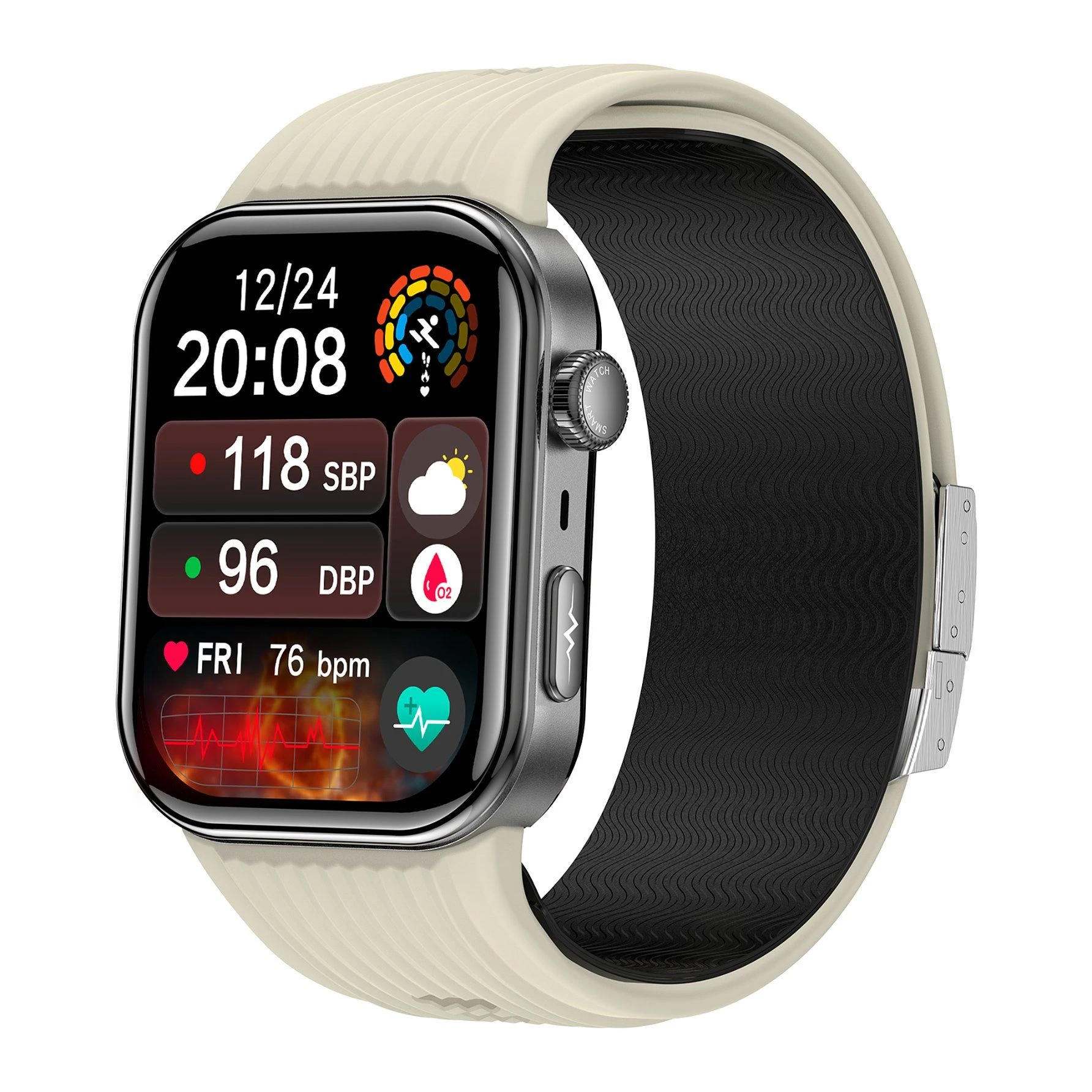 New Release Medical High Accuracy Blood Pressure Oxygen Temperature Monitor Health Smart Bracelet with Air Pump