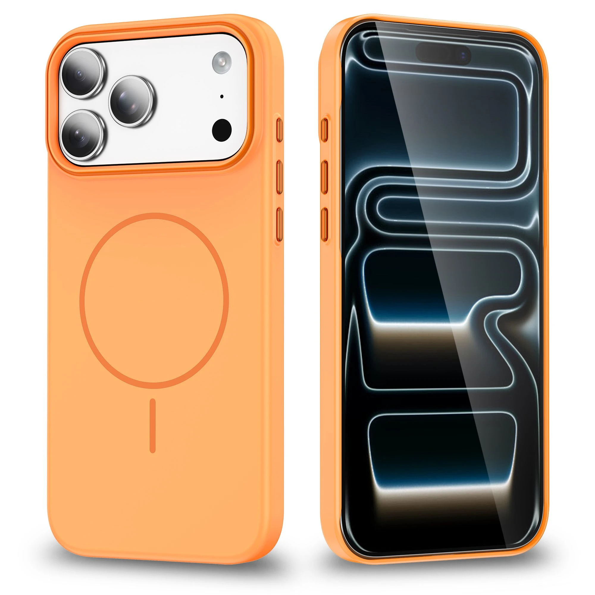 New Skin Feeling Magsafe PC+TPU Case with Camera Frame in Multiple Colors+Metal Buttons