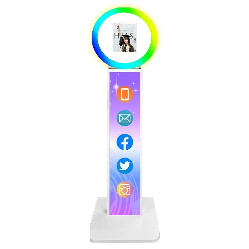 New iPad Photobooth Shell Portable iPad Photo Booth with LED Light