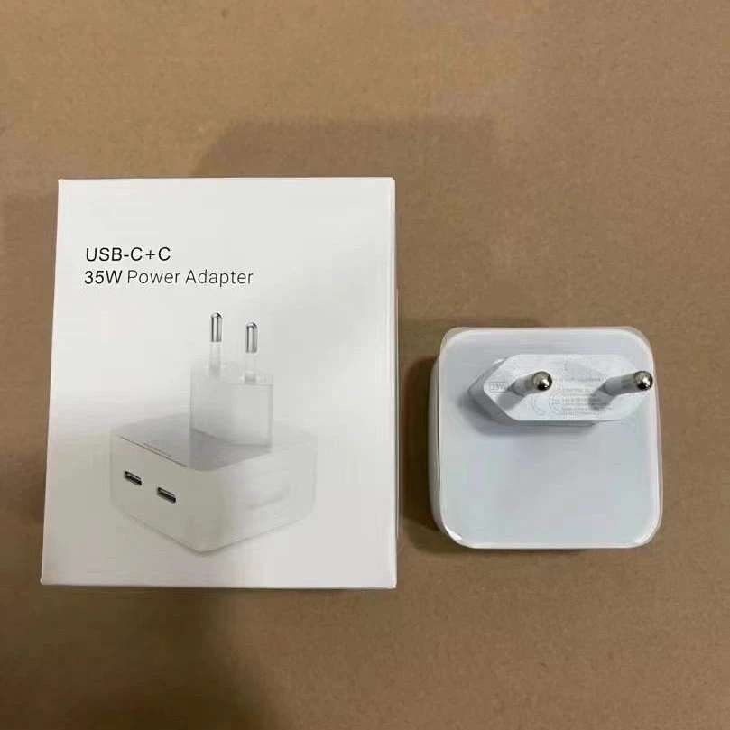Newest 2-Port Quick Charge USB C Wall Charger 35W Pd Portable Travel Fast Charging Us EU UK Type C Adapter for iPhone