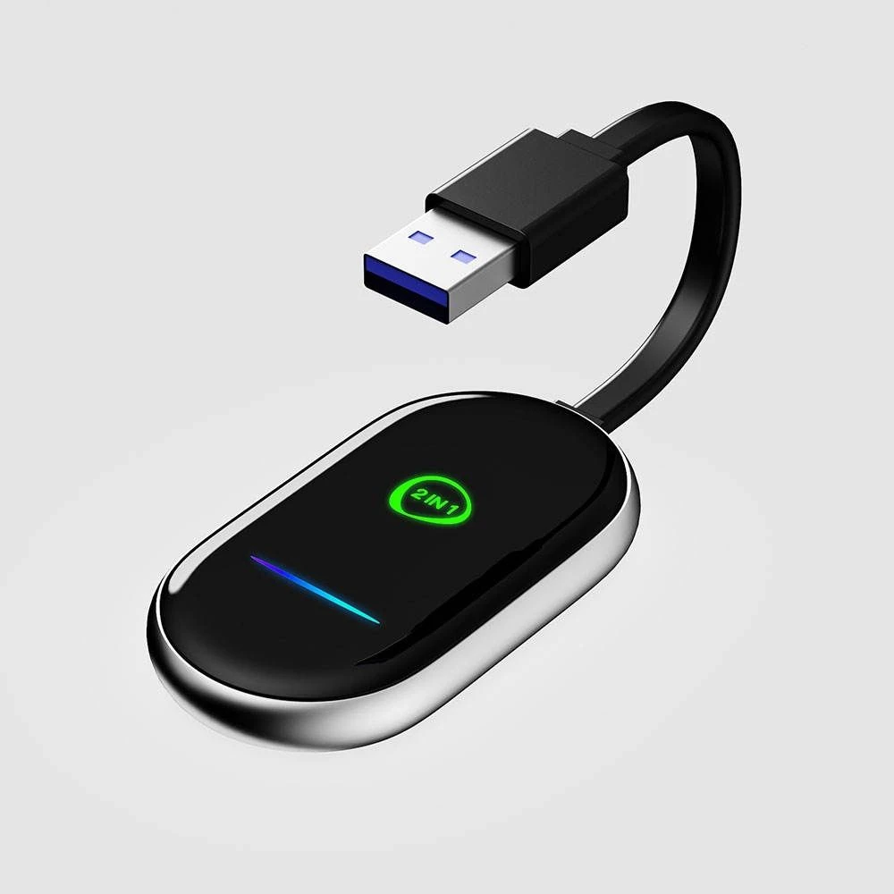 Newly Upgraded S7 -2 in 1 OEM Linux Wireless Carplay Dongle Adapter WiFi 5.8 Bt 5.4