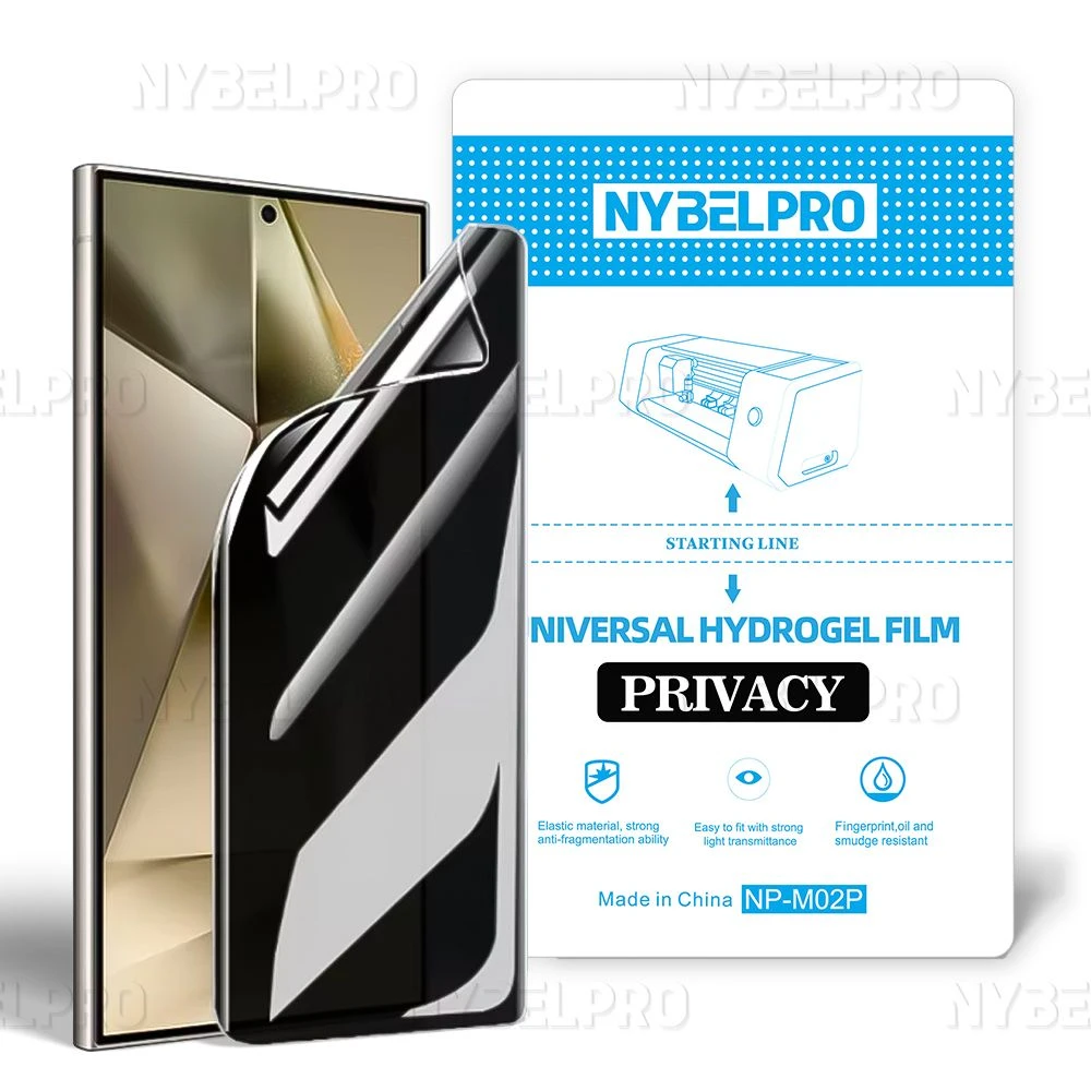 Nybelpro Universal Hydrogel Film Privacy Screen Protector – Anti-Spy, Anti-Fingerprint, HD Cutting Film for Mobile Phones