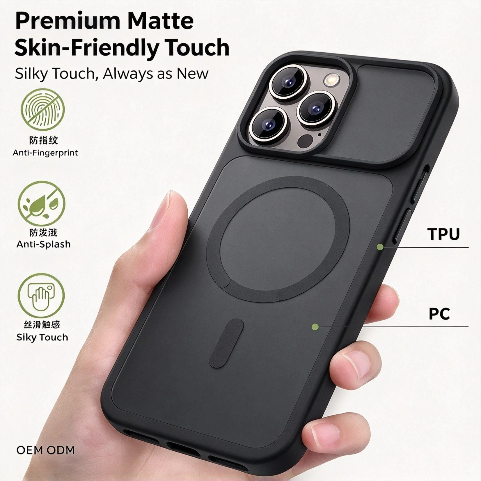 OEM ODM Frosted Magsafe Magnetic Protective Case for iPhone 17 PRO